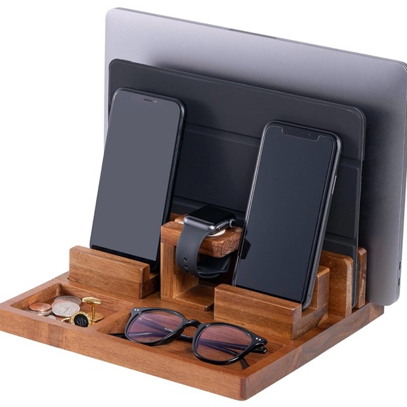 Wutcrft Wood Charging Station for Multiple Devices like Phone Watch Tablet etc - Picture 2 of 13